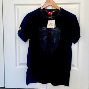 Man’s Ferrari Puma black t-shirt small new